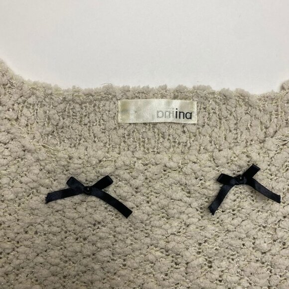 ANIINA Chunky Metallic Bow Sweater Size M/L - Picture 4 of 10